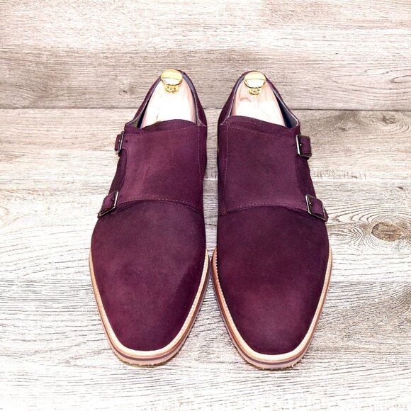 * NIB * $495 Nordstrom ZELLI Italia 13 M Bordo Goatskin Suede * add $15 Trees main image 16